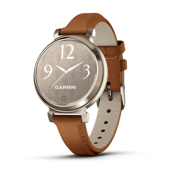 Garmin Lily 2 Classic - Cream Gold with Tan Leather Strap