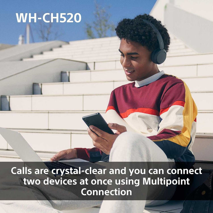 Sony Wireless On-Ear Headphones WH-CH520 | Various Colours WH-CH520BCE7 Headphones Audio Tech Sony TechMeOut.ie