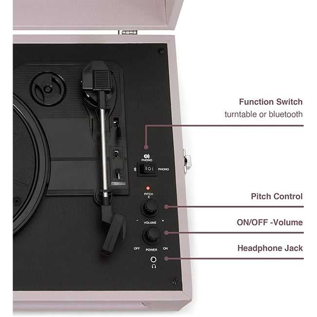 Crosley Voyager Bluetooth Record Player with Built-in Speakers | 3-Speed Turntable | Various Colours CR8017B-1 Turntable Audio Tech Crosley TechMeOut.ie