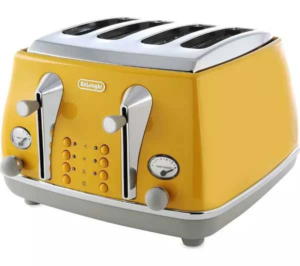 De’Longhi Capitals Collection | Toaster | Range of Colours (CTOC4000 Series) CTOC4003.Y Toaster Kitchen Counter De Longhi TechMeOut.ie