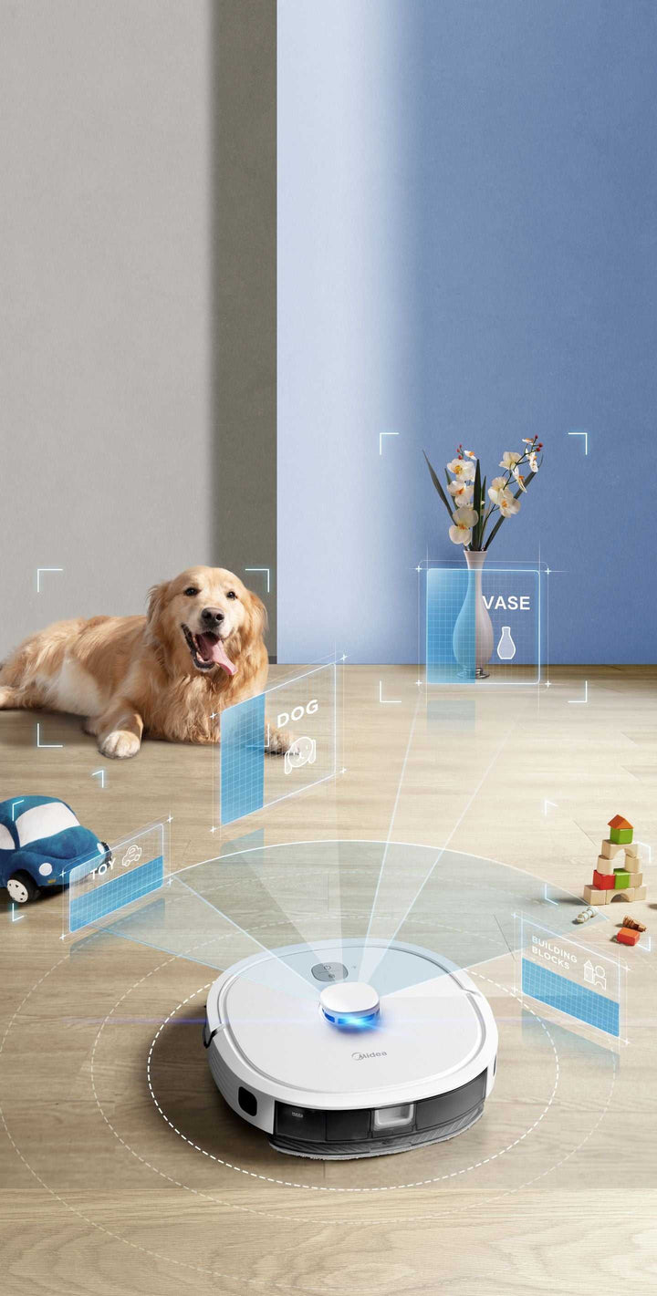 Midea M6 Robot Vacuum | Vacuums & Mops | White M6 Robot Vacuum & Mop Floor Tech Midea TechMeOut.ie