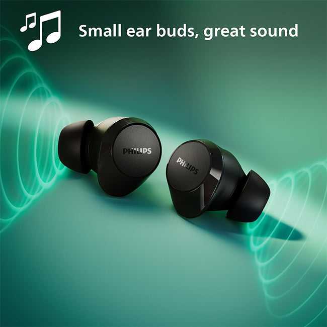 Philips True Wireless Earbuds | Black or White (TAT1209) TAT1209BK/00 Earbuds Audio Tech Philips TechMeOut.ie