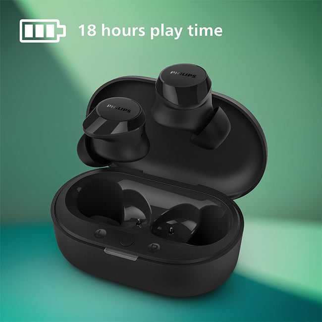 Philips True Wireless Earbuds | Black or White (TAT1209) TAT1209BK/00 Earbuds Audio Tech Philips TechMeOut.ie