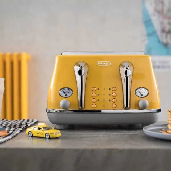 De’Longhi Capitals Collection | Toaster | Range of Colours (CTOC4000 Series) CTOC4003.Y Toaster Kitchen Counter De Longhi TechMeOut.ie