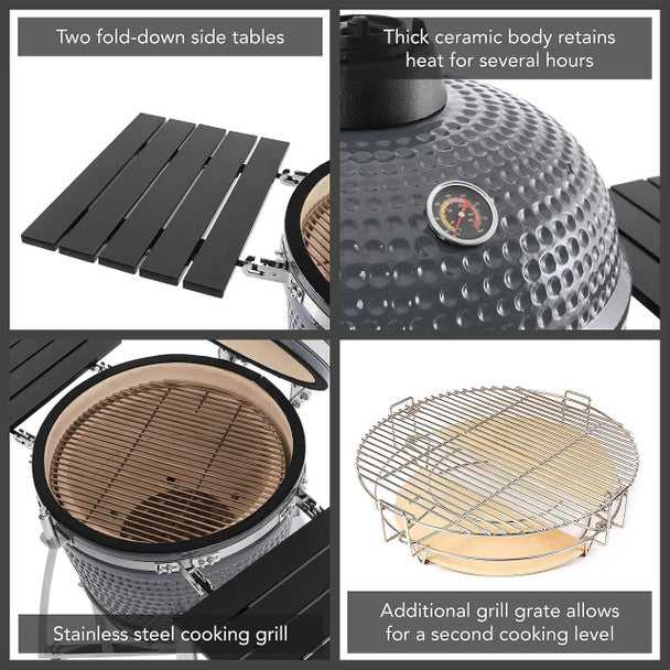 Landmann Kamado Charcoal Grill | Grey 00570 BBQ July Offers Landmann TechMeOut.ie