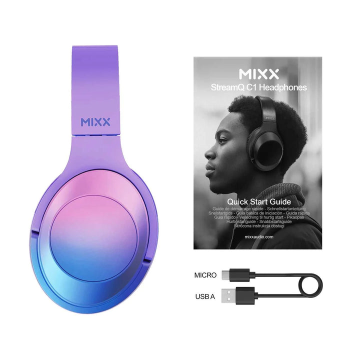 Mixx StreamQ C1 On-Ear Wireless Headphones | Various Colours SQC1-BK-BK-328 Headphones Audio Tech Mixx TechMeOut.ie